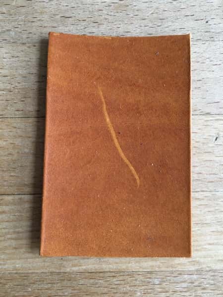 Leather with scratch before treatment