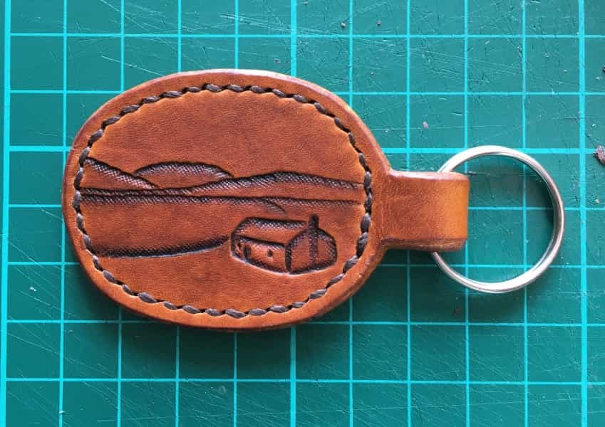 Custom embossed key fob