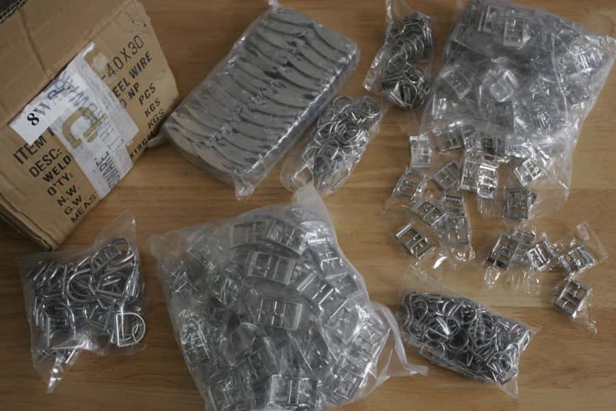 buckles and D rings used for dog collars and leads