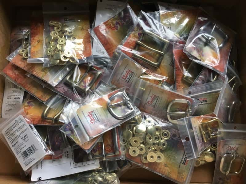 buckles and pop fasteners