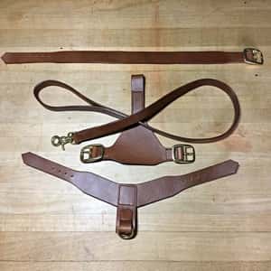 Leather dog harness