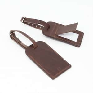 Leather luggage tags