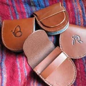 Small leather pouches